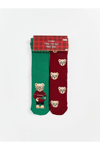 LC Waikiki Bear Teddy Patterned Boys' Socks 5-Piece (W5)