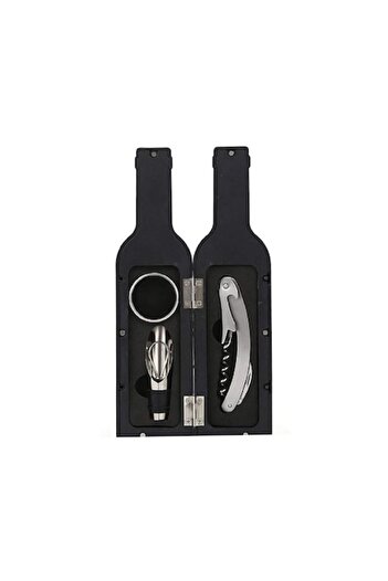 Doty Mini WineToolsBottle wine accessory set, 3 accessories included, in the shape of a wine bottle, material