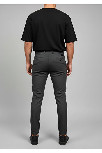 hello7 W Pattern Slim Fit Slim-Fitting Men's Trousers Stylish and Modern