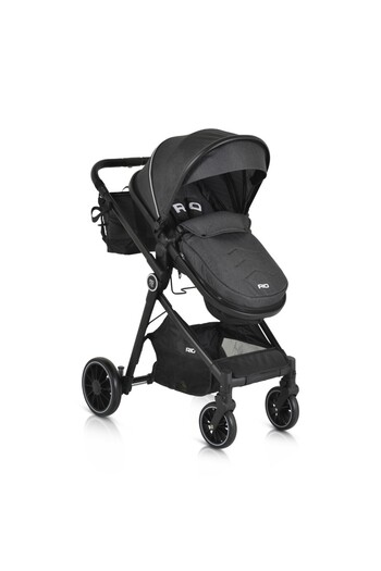 Moni 2in1 Rio Black convertible stroller up to 22 kg, aluminum frame, adjustable backrest, reclining seat