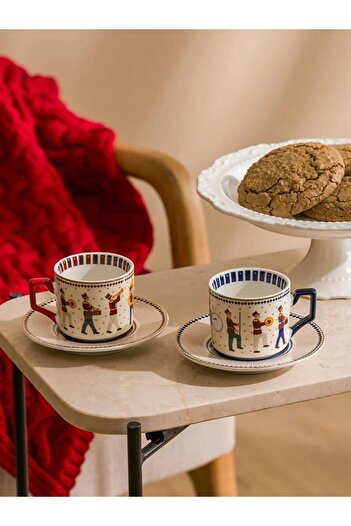 LC Waikiki Printed 2-Person Porcelain Coffee Cup Set 90 ml (W5)