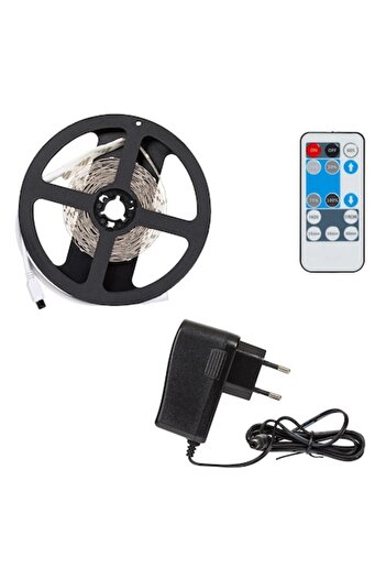 SHOPIENS Bandă luminoasă LED autoadezivă 4000K 12V, 3m, telecomandă inclusă, MYONNA IT & E-COMMERCE