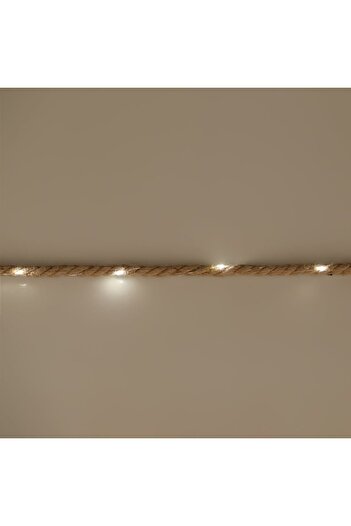 SHOPIENS Șir decorativ LED, 50 becuri, 5 m, lumină albă caldă, funcționare cu baterii, utilizare în interior