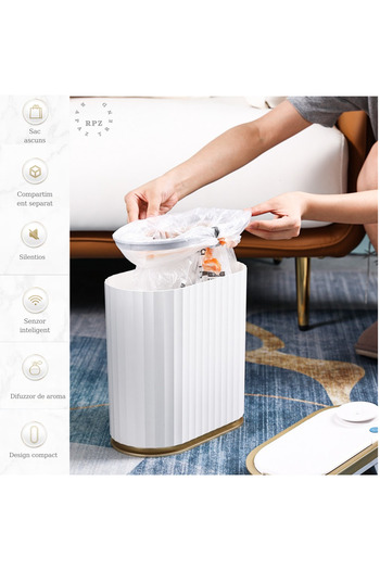 OEM Intelligent Touch Free Trash Can with Scent Diffuser, 6 Liter Capacity, Automatic Lid