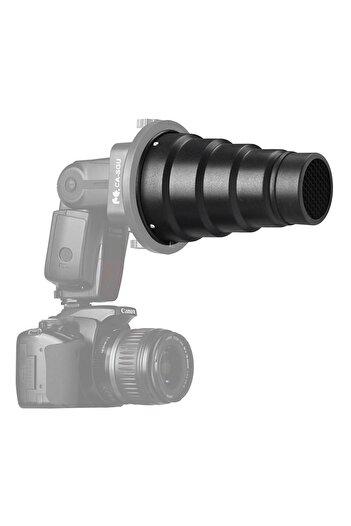 Generic Snoot with grid 250mm for studio flash with Universal mount