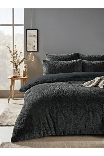 Sleeptime Fur Teddy Anthracite Bedding Set
