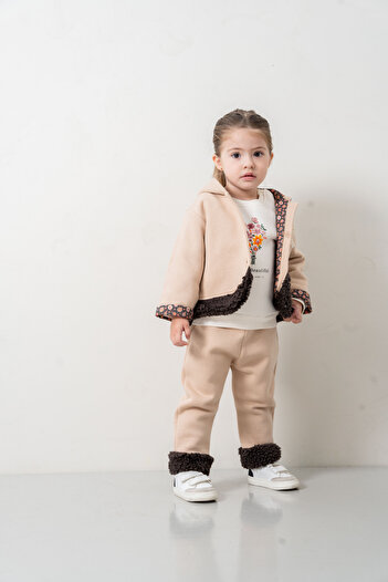 JNF kids Baby Girl & Child Hooded Jacket Pants 3-Piece Set