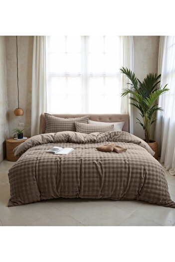 Sleeptime Pom Pom Taupe Bedding Set