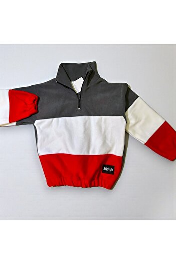 Patriko Boys' Fleece Zip-Up Stylish Sweatshirt & Sweater with Elastic Waist and Stripes