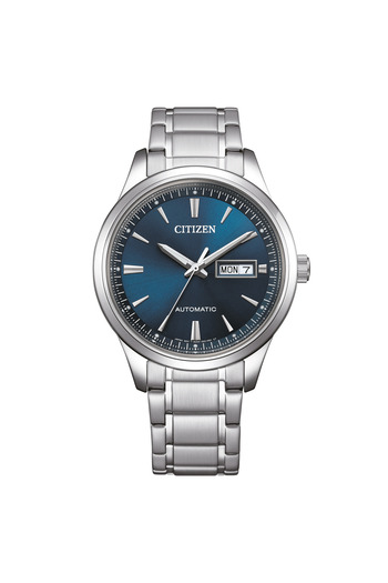 Citizen Ny4058-79Lc Men's Wristwatch |   40mm Silver Stainless Steel Case, Blue Dial, Automatic Mechanism