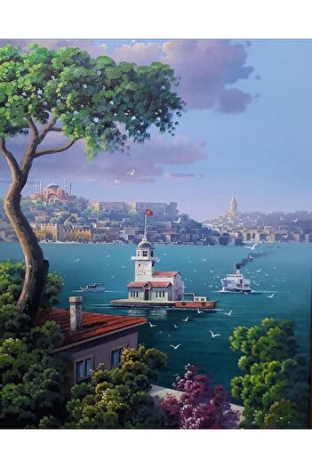 Dialands Mozaik Spring in the Strait – Maiden's Tower Landscape 40X50Cm