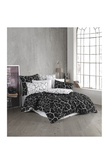 Valentini Bianco Double bed linen set, 100% cotton, with 2 pillowcases 50x70cm, Valentini Bianco, Mercer Black