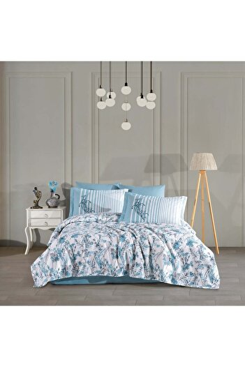 Hobby Healing Stones Turquoise Single Bed 100% Cotton Quilt Set