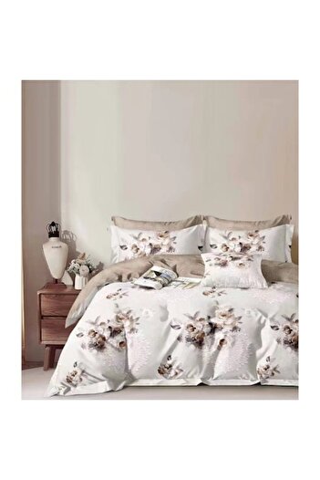 Evia Home Double Bed Linen Set from Finet with 4 Pillowcases, Evia Home, Lace Roses
