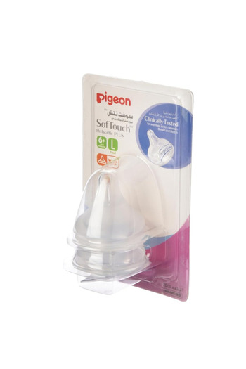 Pigeon Pigeon Nipple Soft Touch Peristaltic Plus +6, 2 pieces