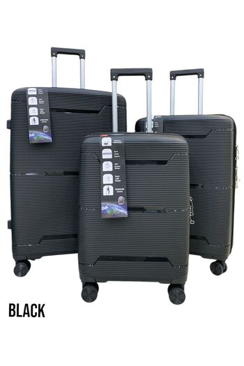 ELEGANT G Luggage Travel Suitcase Trolley Bag – Set of 3 pcs – With Spinner Wheels (20”+24”+28” inch) SILICON