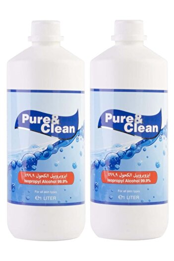 Pure Clean 99% Pure Medical Isopropyl Alcohol 1L x 2 Pack - For disinfection and cleaning of surfaces, electronic and medical equipment