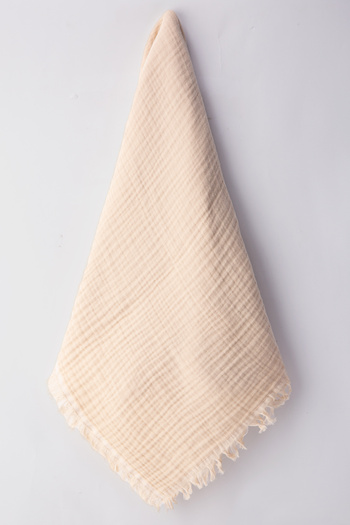 Cevval 100% Cotton with Tassel Edges 4 Layers 230 Grams 115 X100 cm Multi-Purpose Muslin Baby Blanket