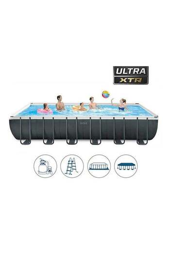 Intex Prism Frame Rectangular Swimming Pool 732x366x132cm
