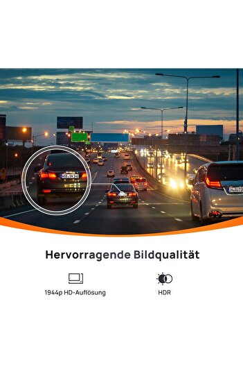 70MAİ True 2.7K 1944P Dash Cam M500, eMMC Built-in 128GB Memory, Powerful Night Vision with HDR, 170
