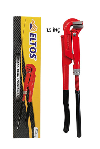 ELDİPA 1.5 Inch Pipe Wrench – Professional Durable Wrench with Pvc Handle