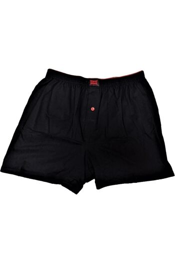 Tutku Men's Black Combed Cotton Boxer 4-Pack-Black-2Xl