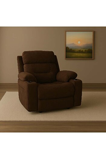 Crestj Store N Zone Relaxing Rocker and Swivel Chair in Brown