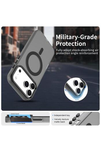 Alstrap iPhone 17 Pro Max Magsafe Compatible Clear Case – with Camera Protector, Shock Absorbing, Premium Cover