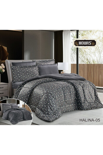 HOURS Horse Winter Fur and Velvet Bedspread with Heavy Filling, Suitable for a Single Bed Size 120 x 200 cm, 4 Pieces, 290 Stitches
