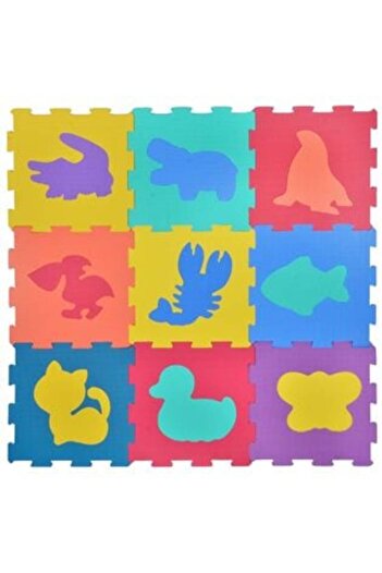 Silver Star Animal Puzzle Mat for Kids 31.5 x 31.5 cm (9 pieces)