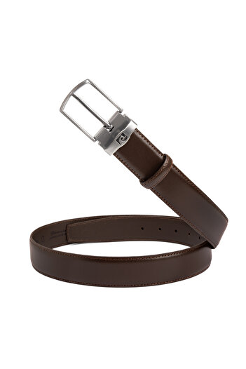 Pierre Cardin Brown Leather Men's Belt (Width 3.5 cm) Pc0Anlszh3I