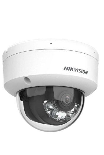 Hikvision 2 MP Smart Hybrid Light Fixed Dome Network Camera, 2.8mm Lens, H.265+ Compression, Built-i