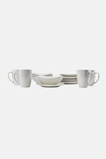 Gibson Home 16 Pieces Fine Ceramic Dinnerware Set, White