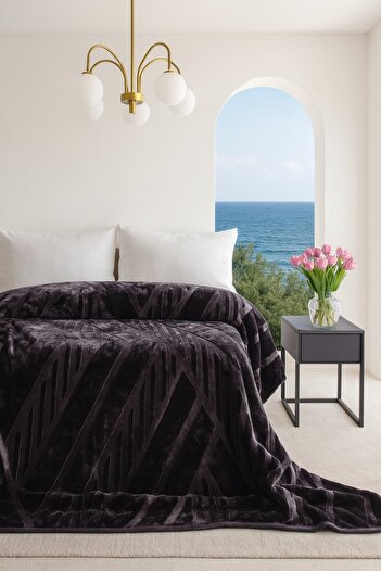 BED LİNE Decent Double Blanket 220*240 Anthracite