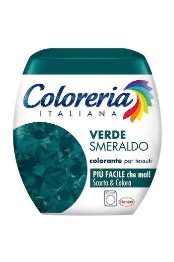 coloreria italiana Green Fabric Dye, Verde Smeraldo, 350 g