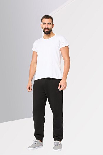 Lacoste Men Relaxed Fit Embroidered Logo Jogger Pants, Black