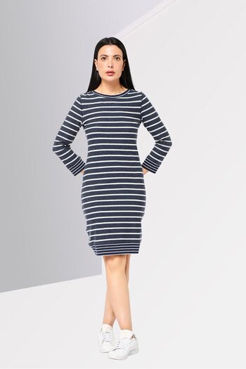 Lacoste Women Stripe Mini Casual Dress, Multicolor