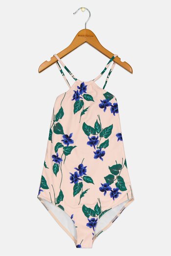 BİLLABONG Kids Girl Allover Print One Piece Swimsuit, Multicolor