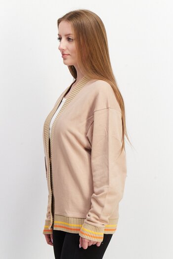 adidas Women Sportswear Fit Outdoor Cardigan, Brown