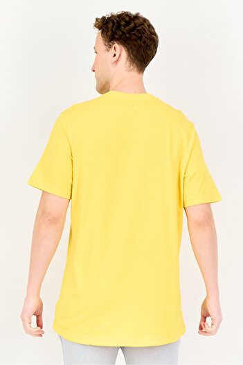 adidas Men Sportswear Fit Short Sleeves Outdoor T-Shirt, Yellow