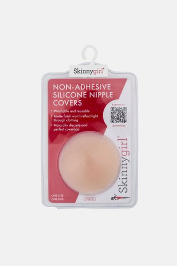 Skinny Girl Non-Adhesive Silicone Nipple Cover, Beige