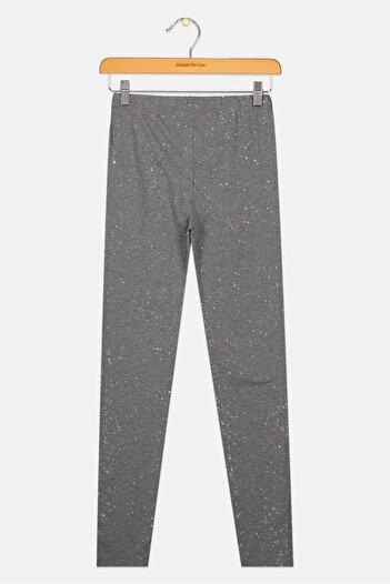 GAP Kids Girl Embellished Glitters Pull On Leggings, Grey