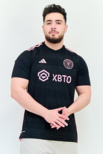 adidas Men Slim Fit Short Sleeve Inter Miami Cf Jersey, Black