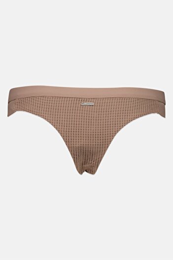 BİLLABONG Women Textured Pull On Bikini Bottom, Taupe