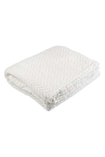 OEM Soft Blanket Ecru with Fringe 220 x 150 cm