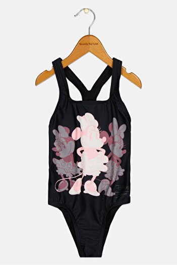 SPEEDO x Disney Toddlers Girl Graphic Print One Piece Swimsuit, Black