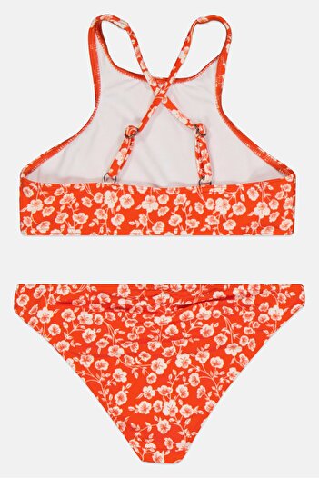 BİLLABONG Kids Girl 2 Pcs Floral Print Top And Bottom Bikini Set, Multicolor