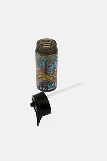 Joe Boxer Kids Girl Floral Print Water Bottle 350 ml, Black