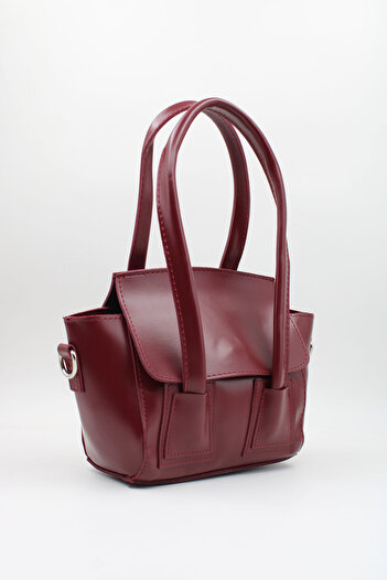 LASSO Women's Long Double Handle Magnet Closure Lined Hand and Shoulder Bag