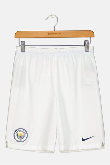 Nike Kids Boy Manchester City Embroidered Logo Outdoor Shorts, White